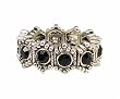 Ring - R7 - Swarovski (tm) Crystal Stretch - Size Med ~ Jet Black