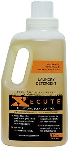 Xecute All Natural Scent Control Laundry Detergent, 32 oz., Clear