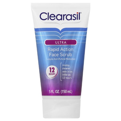 Clearasil Ultra Rapid Action Acne Treatment Face Scrub, 5 Ounce, 2 Count
