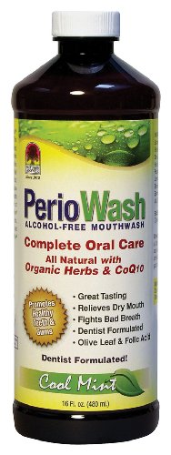Nature's Answer Periowash Alcohol-free Mouthwash, Cool Mint, 16-Ounce