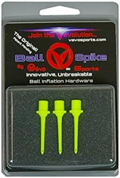 Vevo Sports Ball Spike - Inflation Needle - Durable/Flexable/Bendable - The Last Needle You'll Need - 3 Pack Neon - Inflates Sports Playground Gym Soccer Balls Basketballs Footballs and any inflatable requiring an inflation needle - Pump Needle Adapter
