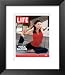 Actress Eva Longoria in One-legged Pigeon Yoga Pose, January 21, 2005 Framed Art Poster Print by Andrew Southam, 20x23