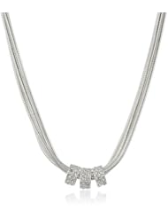 Anne Klein "Metal Lining" Chain Crystal Rondells Necklace, 20"