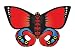 WindnSun Indian Red Butterfly Nylon Kite-32 Inches Wide by Brainstorm