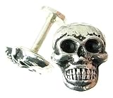 Pewter Skull w/ Teeth Masonic Cufflinks