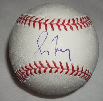 Greg Maddux Autographed Official Major League Baseball W/PROOF, Picture of Greg Signing For Us. Atlana Braves, Chicago Cubs, San Diego Padres, World Series Champion, Gold Glove Winner, Cy Young Award Winner