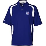 Antigua New York Rangers Royal Blue Conquer Short Sleeve Polo