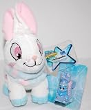 Neopets Striped Cybunny Plush and Figure with Keyquest Code