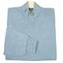 Principe di Salina Light Blue Cashmere Zip Mock Turtleneck Sweater