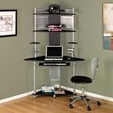 Arch Corner Computer Workstation - Silver and Black - 50510