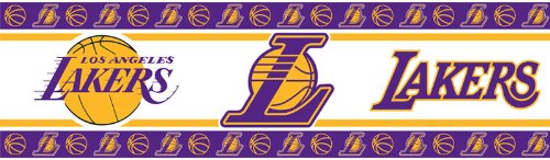 Sports Coverage NBA Los Angeles Lakers Wall Border