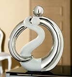 Produkt-Bild: Gilde Skulptur / Sculpture Francis Paar "Liebeskreis", 30504, platin/weiss