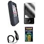 Cell Phone Accessories Bundle for HTC FUZE / Touch Pro (GSM) (Includes; Black Silicone Rubber Soft Case, Rapid Car Charger, Custom Full Screen Protector, Generation X Antenna Booster)
