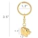 Pinksee Gold Elephant Keyring Keychain Charm Pendant Car Key Chain Gift