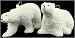 Set of 2 In the Birches Flocked Polar Bear Christmas Ornaments