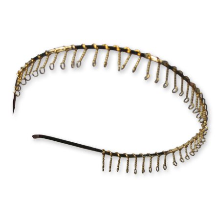 Metal Headbands with Teeth Gold 20mm 3/4 Inch (12) 24025