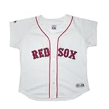 Womens MLB Boston Red Sox Comfortable Fit Athletic Button Down Short Sleeve Jersey / Sweater - White (Size: S)