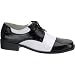 Mens Black and White Gangster Pimp Daddy Shoes UK 9-10
