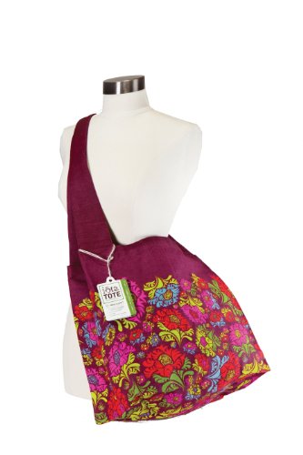 Iota Jute 13 by 14-Inch Eco-Friendly Tote Bag, Chintzy