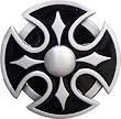 Black Shield Iron Cross Metal Belt Buckle