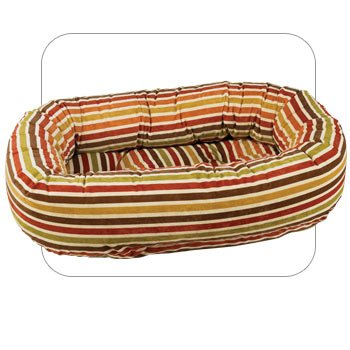 Salsa Stripe Large Donut Dog Bed By Bowsers