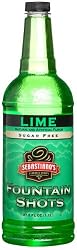 Sebastiano's Syrup, Sugar Free Lime Fountain Shot, 37.2-Ounce Bottles (Pack of 2)
