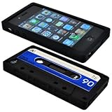 Cbus Wireless brand Black/Blue Silicone Cassette Tape Skin / Case / Cover f ....