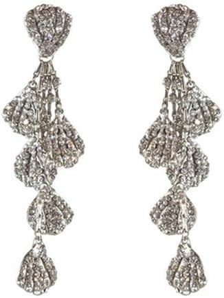 SimanTu Clear CZ Drop Earrings
