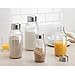 InterDesign Onza Food Storage Bottle with Stainless Steel Lid for Kitchen Pantry, Cabinet to Hold Candy, Milk, Nuts, Juices, Creamer - Small