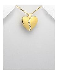 Heart CZ Pendant Necklace In 92.5 Sterling Silver