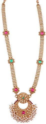 Bollywood Gold Plated Rani Haar Necklace Earring Set Fashion Jewelry