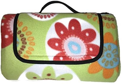 Large Outdoor Picnic Camping Blanket with Waterproof Backing 51 X 59 (Green)