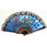 Spanish Hand Fan Decorative Design 1 Daisy Flower