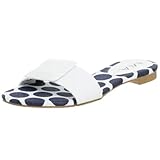 MIA Womens Popsicle Flat Sandal,White,9 M