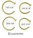 18G AND 20G GOLD NOSE HOOP RINGS NOSEHOOP18AG -18G 5/16