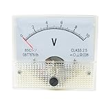 uxcell　アンペアアナログ　電流パネルメータ　電流試験　電流計　調整　ダイヤル　ゲージ　64mm x 56mm 　DC 0-10V 85C1-V