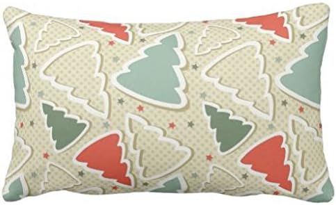 Mamamiya Christmas Trees and Stars Pillow Case Decorative Throw Pillowcase Cushion Cover
