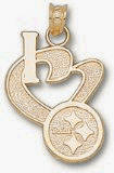 Pittsburgh Steelers "I Heart Logo" 3/4" Charm/Pendant