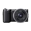 Sony NEX-5NDB Systemkamera (16,1 Megapixel, 7,5 cm (3 Zoll) Display, Live View) inkl. 16mm und 18-55mm Objektiv, schwarz