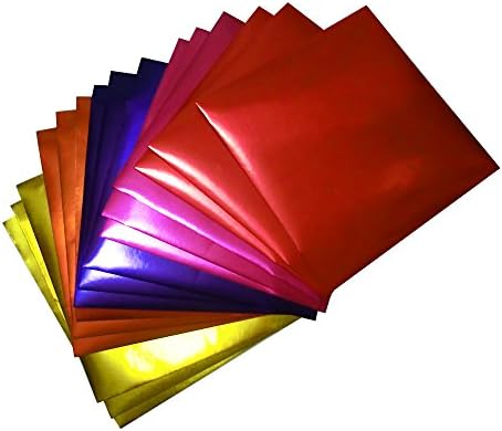Foil Color Origami Folding Paper 30 Sheets Set Metallic Warm Colors