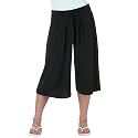 Juniors' Xhilaration&reg; Knit Gaucho Pants with Tie Waist- Ebony