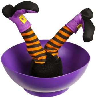 Witch Candy Bowl with sound and kicking legs (Standard)