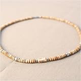 Urban Boundaries Light Wood & Rivet Necklace (18, Metal Closure)