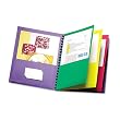 Oxford&reg; Elegant Stripe Eight-Pocket Organizer, Embossed Leather Grain, Assorted Colors