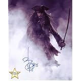 Johnny Depp Signed Pirates At Worlds End Signed 8x10 #B