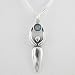 Jewelry : Labradorite Lunar Goddess Pendant in Sterling Silver on a 16' Box Chain, #8720