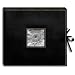 Pioneer 12 Inch by 12 Inch D-Ring Sewn Leatherette Scrapbook Box, Black