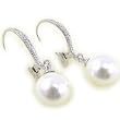 Dormeuses Argent "Pearl Beauty" Blanc