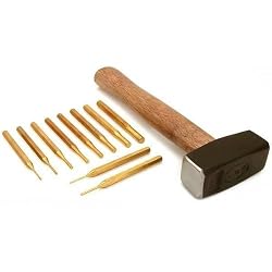 11 Brass Punches Wood Metalsmith Hammer Punch Tool Set