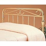 IMAGE OF Brass Colored Twin Metal Headboard - Coaster 2839